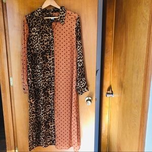 Animal print duster